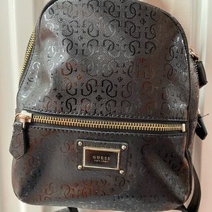 Guess Brand Black Leather Backpack